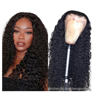 Deep Wave Hd Full Lace Frontal Closure Wig Brazilian Virgin Human Hair Wholesale Cheap YesWigs Transparent Lace Front Wig Vendor